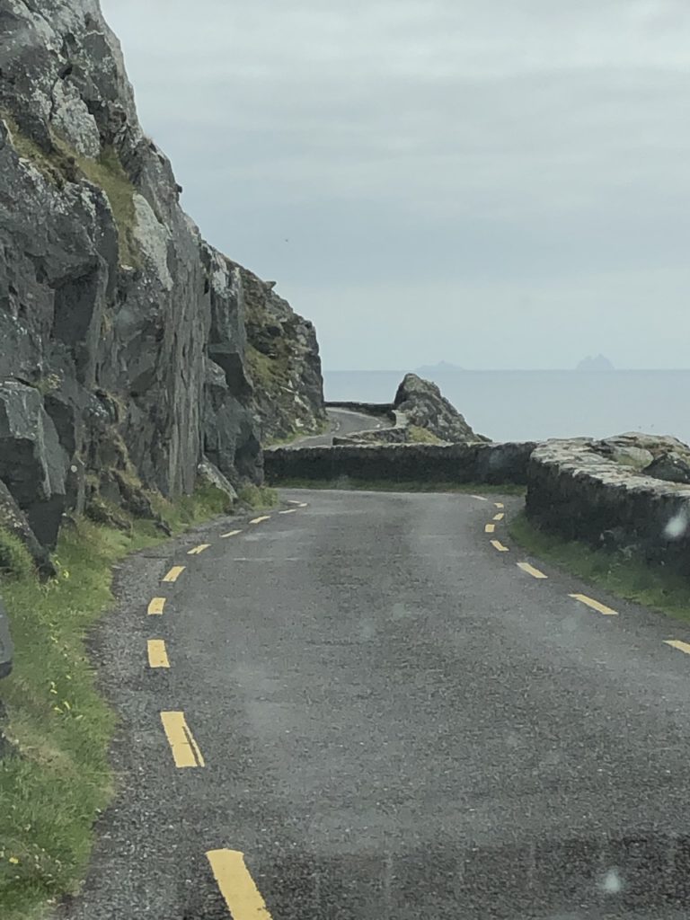 single track road on Slea Head Drive Dingle Peninsula Ireland