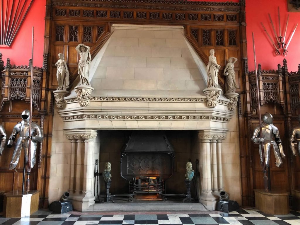 Fireplace inside Great Hall Edinburgh Castle Scotland