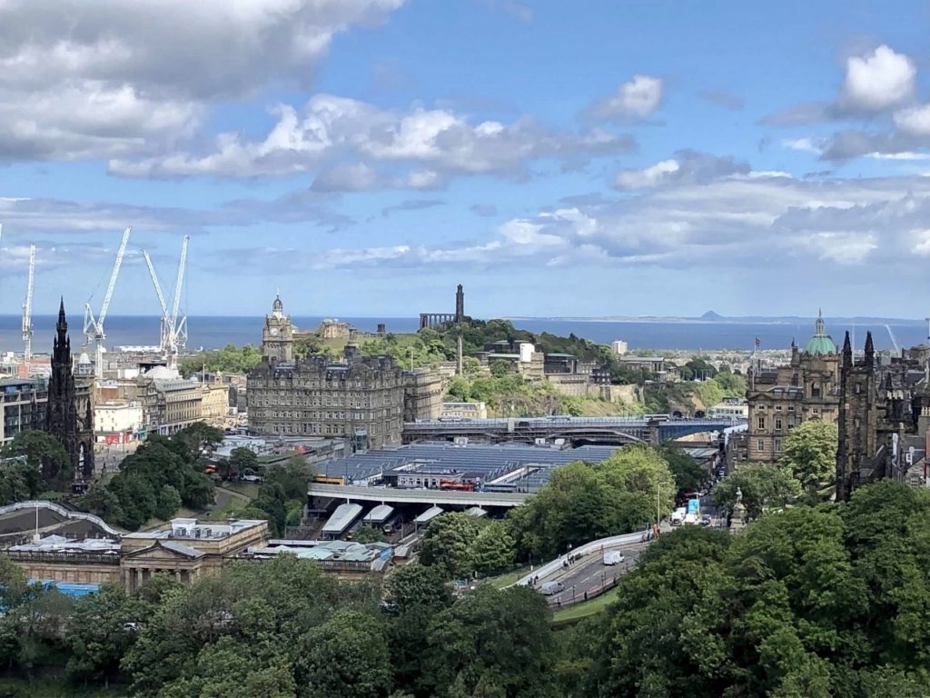 View from Argyle Battery Scotts Monument Waverly Station Calton Hill