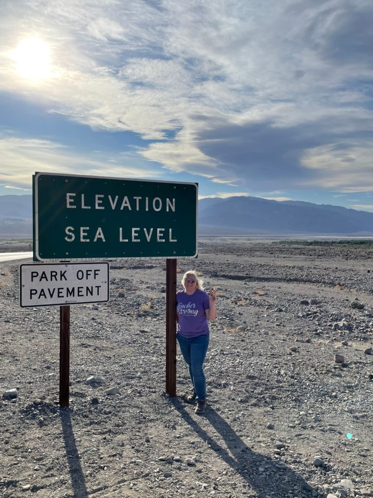 Death Valley Sea Level Elevation Sign
