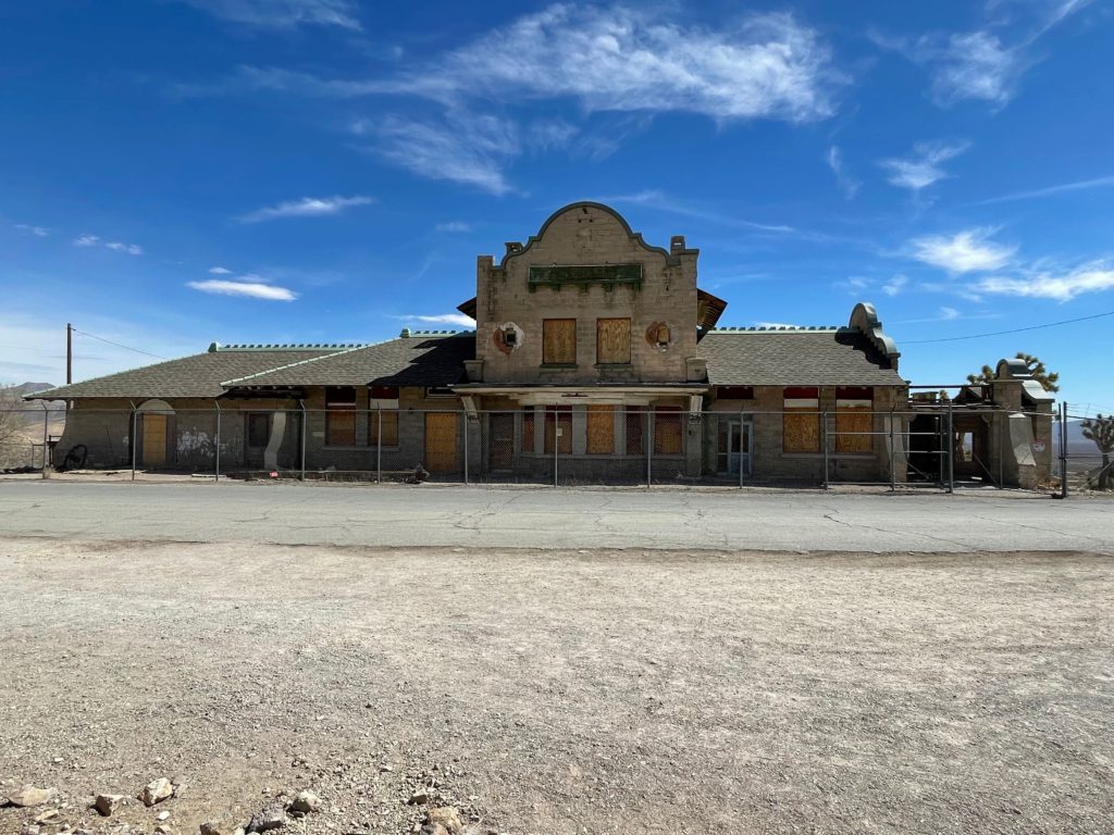 Train Depot at Rhyolite Ghost Town outside of Death Valley