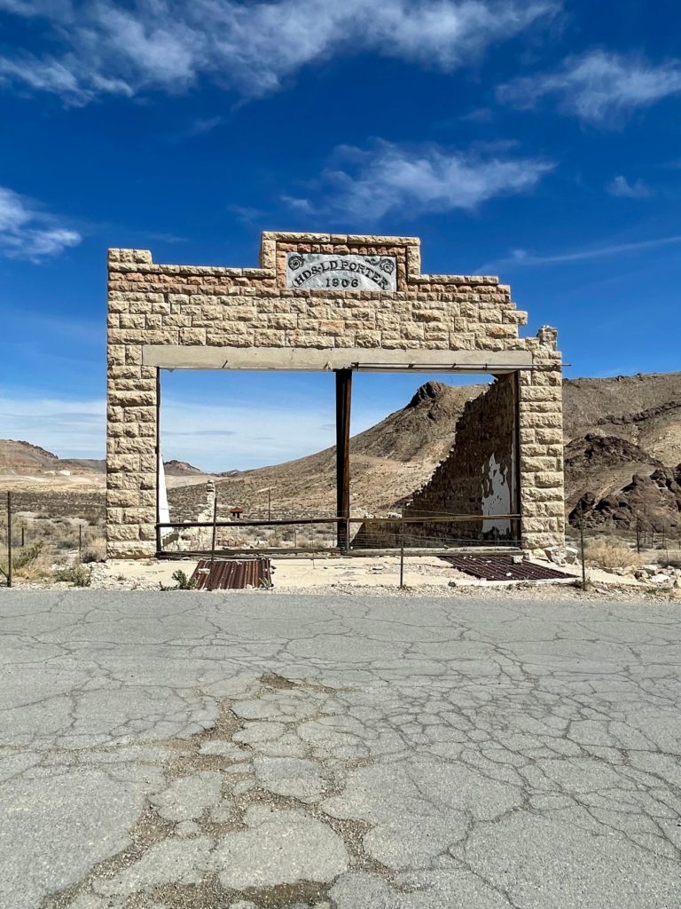 Rhyolite Ghost Town outside of Death Valley